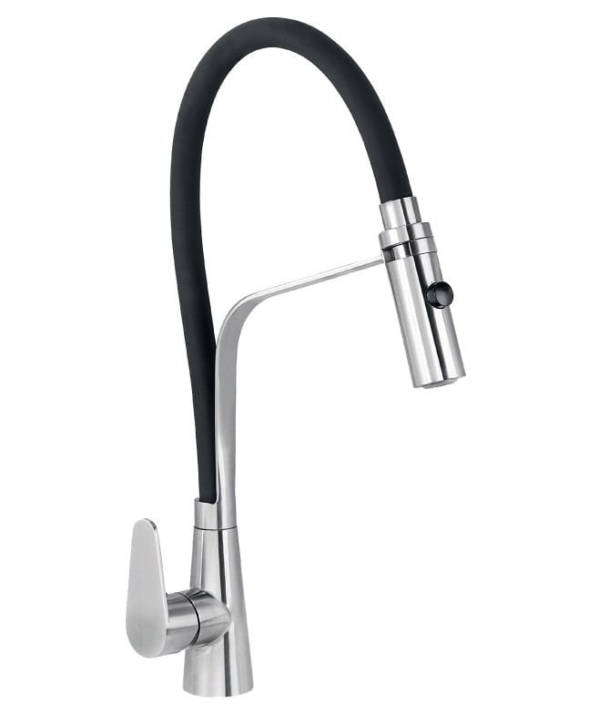 EV354 - PİERRE CARDİN Inox Hortumlu Endüstriyel Armatür Siyah