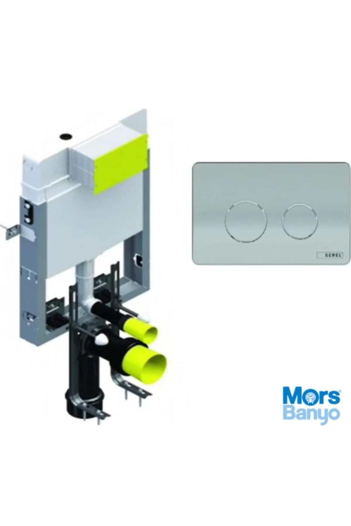 LHN017-Eca Serel 8 Cm Smooth Gömme Rezervuar+ Mat Buton Seti