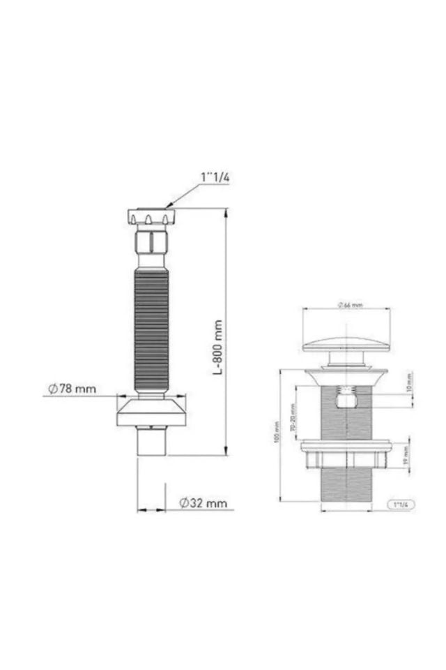 LHN014 - İZYAPI Iz Yapı Klik Klak Paslanmaz - Seramik Lavabo Pop Up Sifon Körüklü Kırmızı