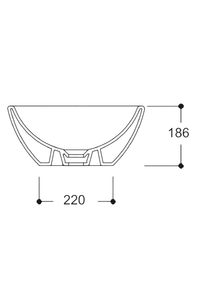 TYC00298469514 - GÜRAL VİT Mobilya Üstü Çanak Lavabo 42 Cm Çap